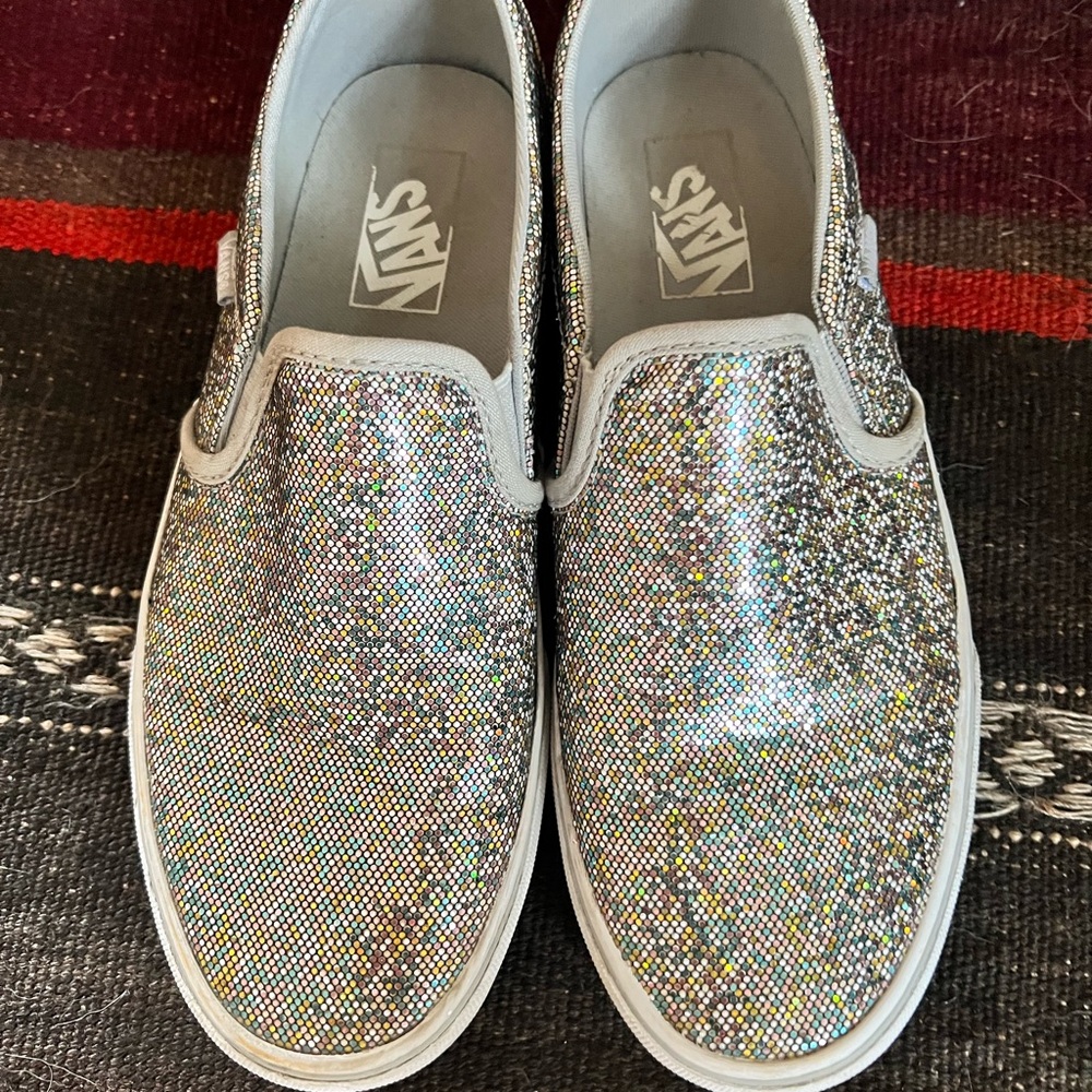 Vans Glitter Slip-On Sneakers